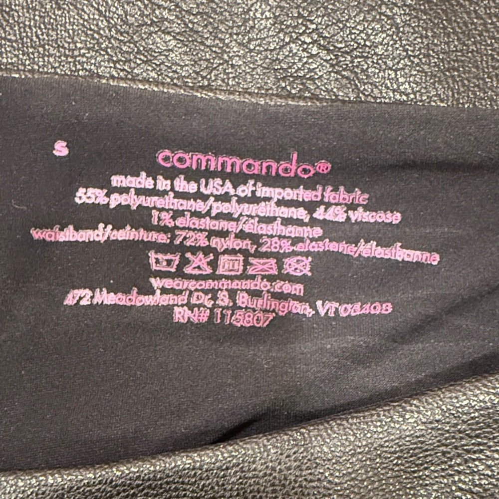 Commando Control Top Black High-Waisted Faux Leat… - image 8